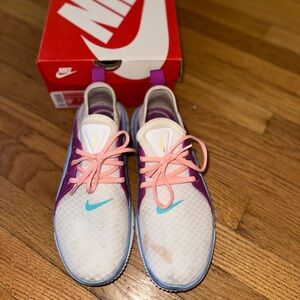 Women Nike Acalme, size 10 , Color: White Aqua Violet
